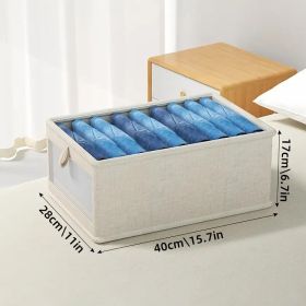 Foldable Clothes Storage Box with Viewing Window - Heavy-Duty Organizer Box, Stackable Closet Organizer for Wardrobe, Under-Bed (size: 40cm*28cm*17cm)